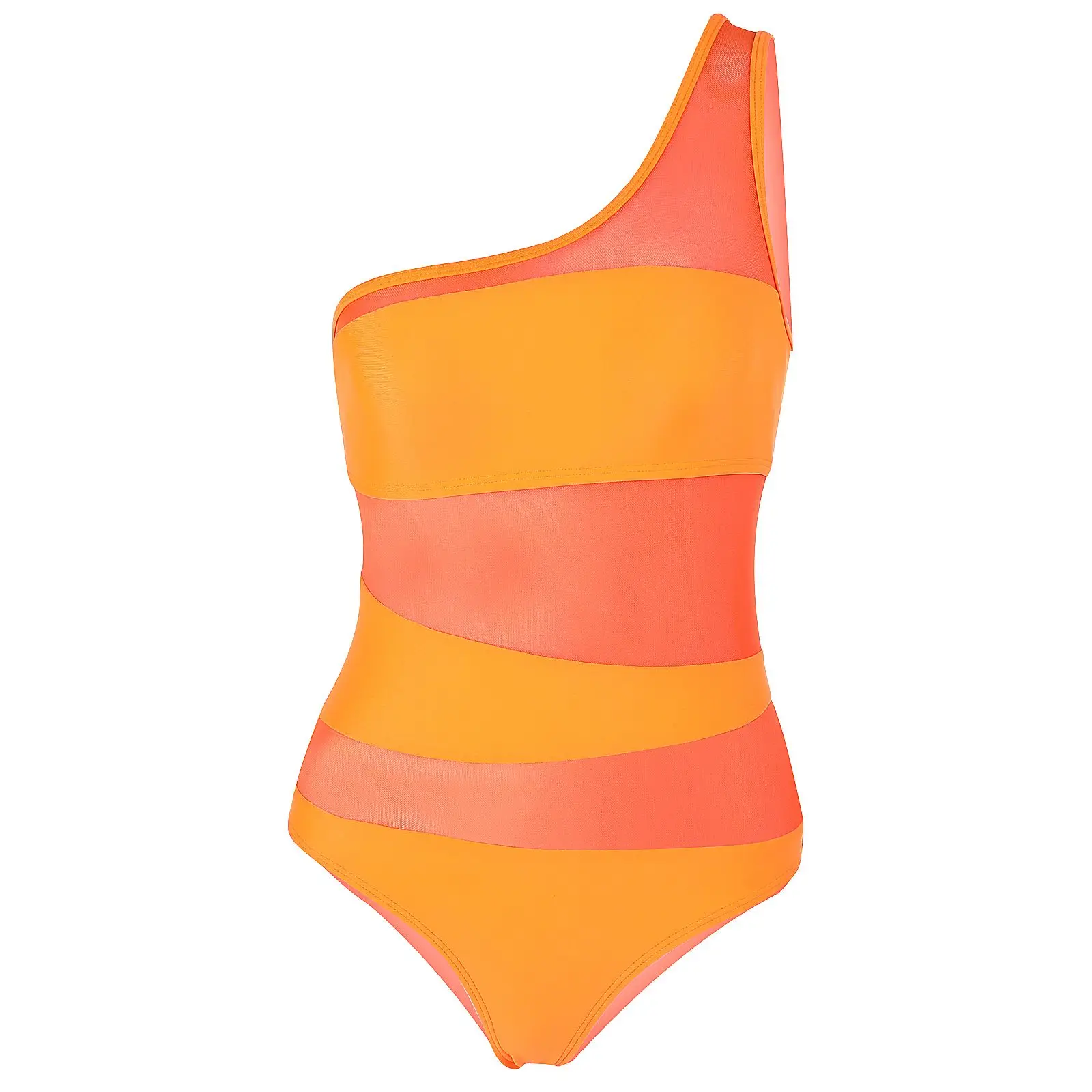 Swimsuit Women Mesh Splicing One Shoulder Elastic Fabric Swimsuits Bathing Suits Swimwear Beach Pool Travel Honeymoon
Swimsuit Women Mesh Splicing One Shoulder Elastic Fabric Swimsuits Bathing Suits Swimwear Beach Pool Travel Honeymoon