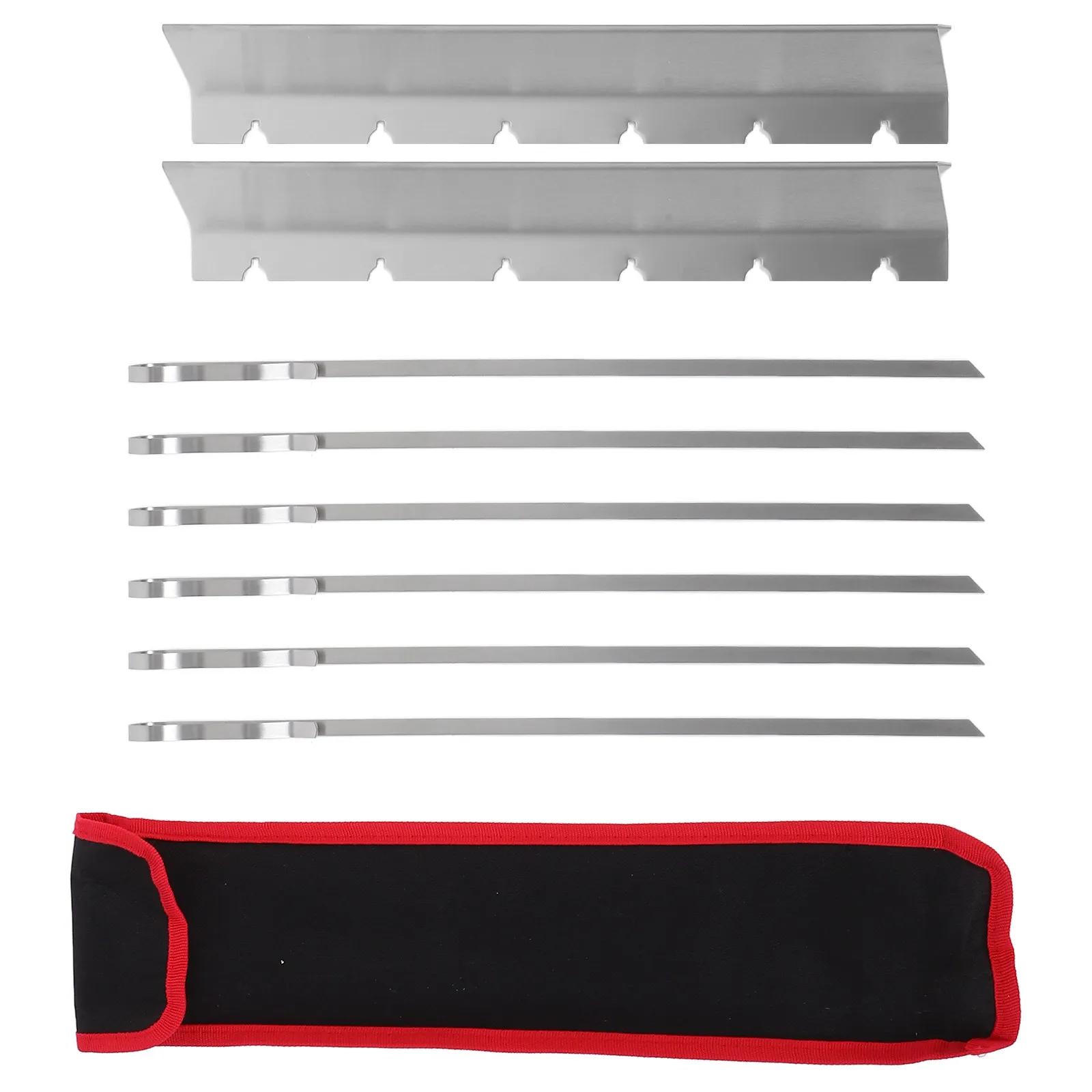 Набор из 1 комплекта многоразовых шампуров из нержавеющей стали с нескользящим покрытием для барбекю, кемпинга, пикника, гриля мяса и овощей на открытом воздухе
Набор из 1 комплекта многоразовых шампуров из нержавеющей стали с нескользящим покрытием для барбекю, кемпинга, пикника, гриля мяса и овощей на открытом воздухе