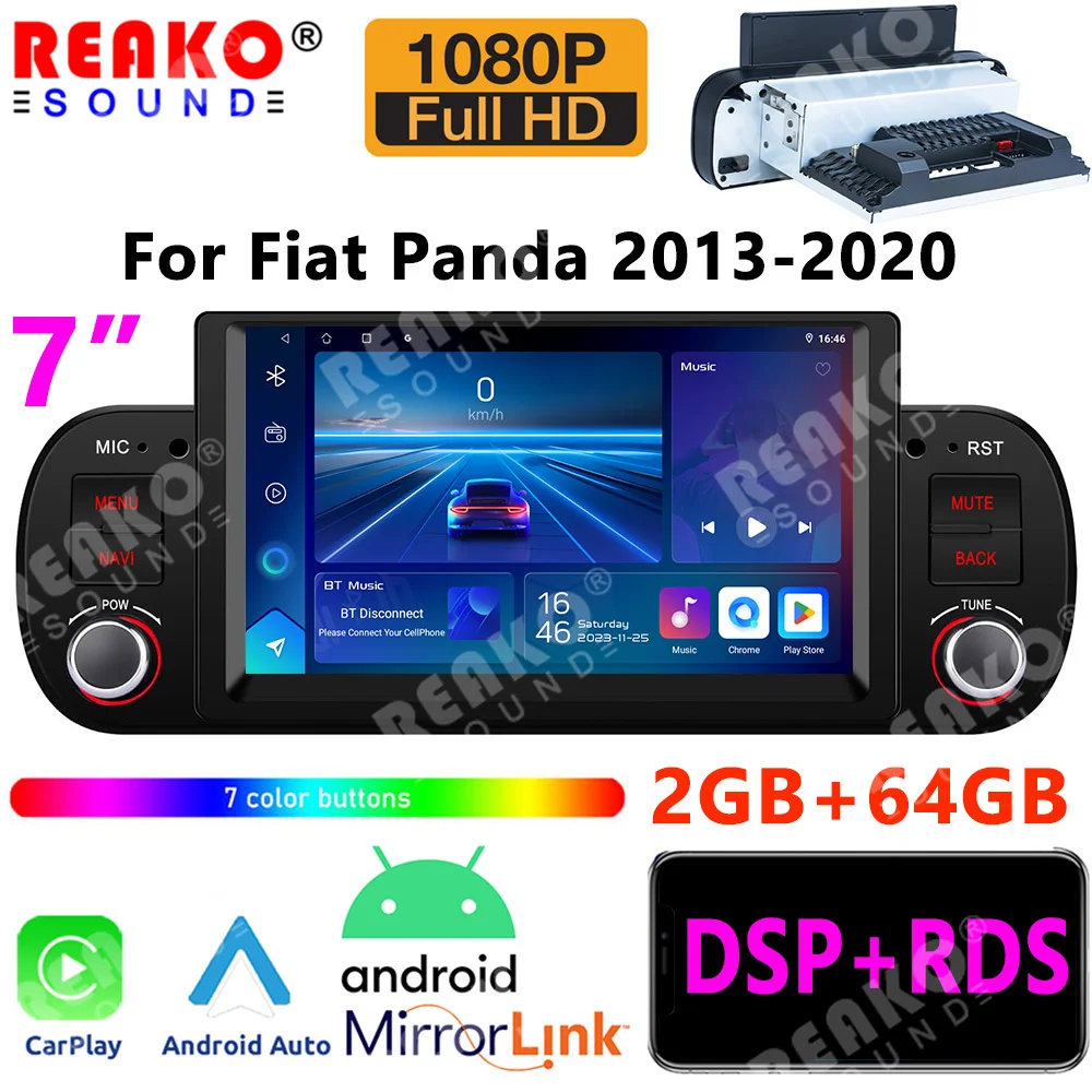 REAKOSOUND Android 13 Carplay Auto Car Radio Multimedia Video Stereo For Fiat Panda 2013-2020 Navigation GPS DSP RDS NO 1din DVD
REAKOSOUND Android 13 Carplay Auto Car Radio Multimedia Video Stereo For Fiat Panda 2013-2020 Navigation GPS DSP RDS NO 1din DVD