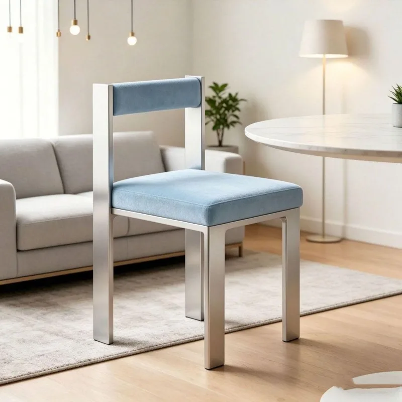 Retro dining chair household simple backrest dining table and chair stainless steel
Retro dining chair household simple backrest dining table and chair stainless steel