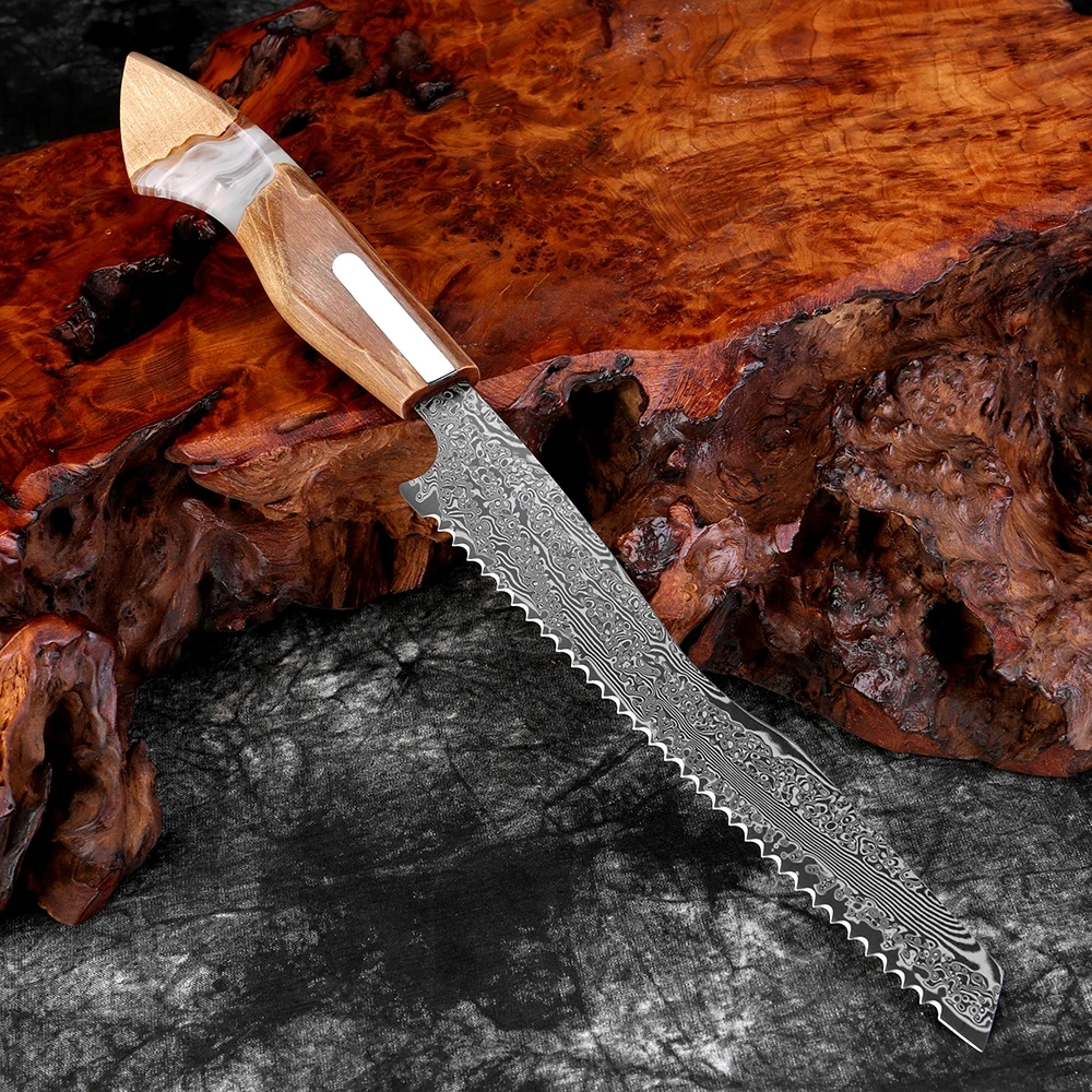 XITUO Japan Damascus Steel 8-inch Bread Knife Serrated Sharp Nonstick Edge Toast Cake Knife Restaurant Home Kitchen Baking Tools
XITUO Japan Damascus Steel 8-inch Bread Knife Serrated Sharp Nonstick Edge Toast Cake Knife Restaurant Home Kitchen Baking Tools