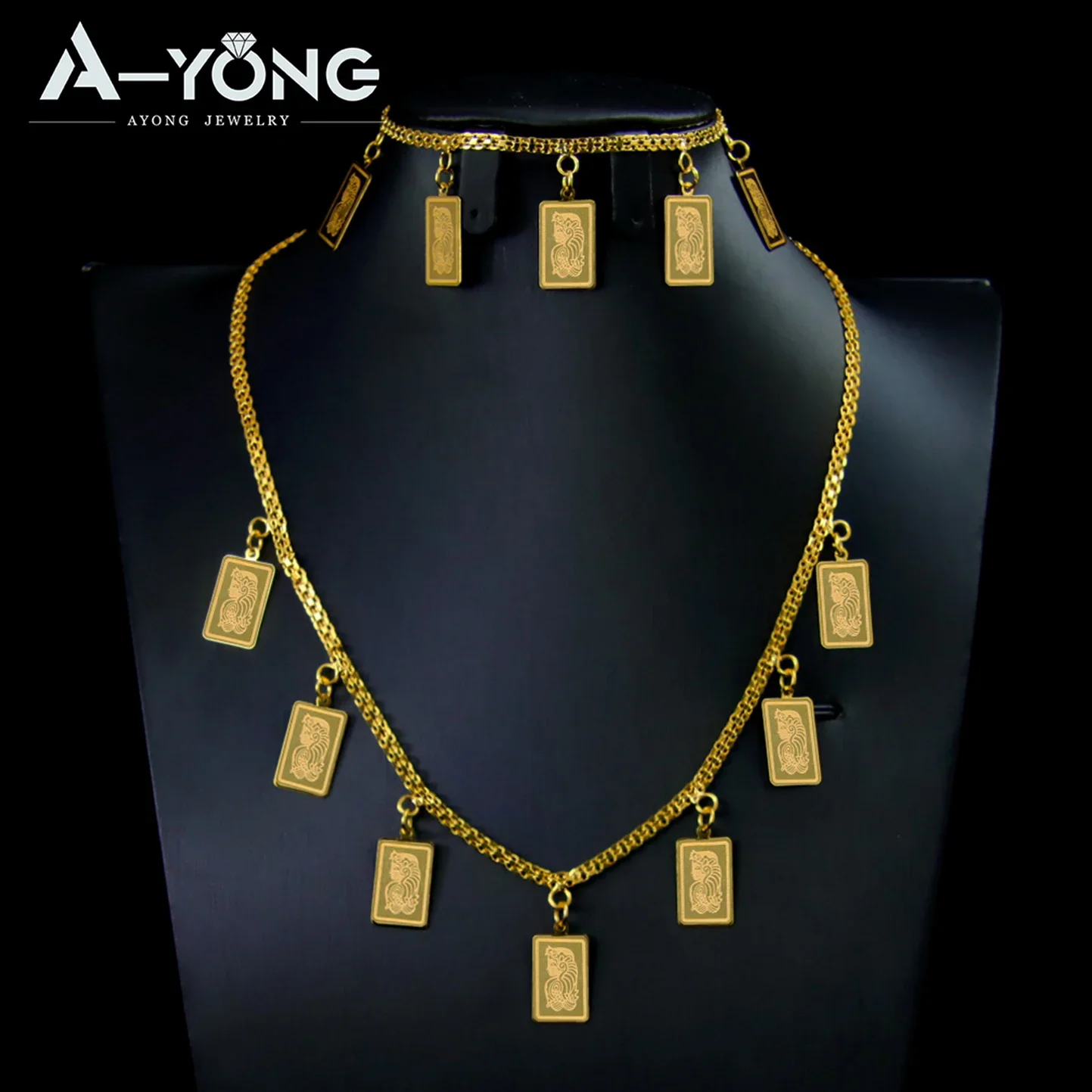 Luxury Saudi Gold Color Necklace Bracelet Set 21k Gold Plated Square Oval Flower Pendants Dubai Women Wedding Party Jewelry
Luxury Saudi Gold Color Necklace Bracelet Set 21k Gold Plated Square Oval Flower Pendants Dubai Women Wedding Party Jewelry