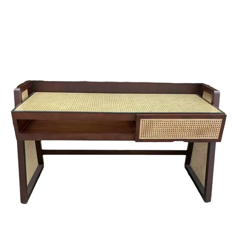 Home Simple Modern Bedroom Rattan Desk Bedroom Study Double Desk Children's Study Table
Home Simple Modern Bedroom Rattan Desk Bedroom Study Double Desk Children's Study Table