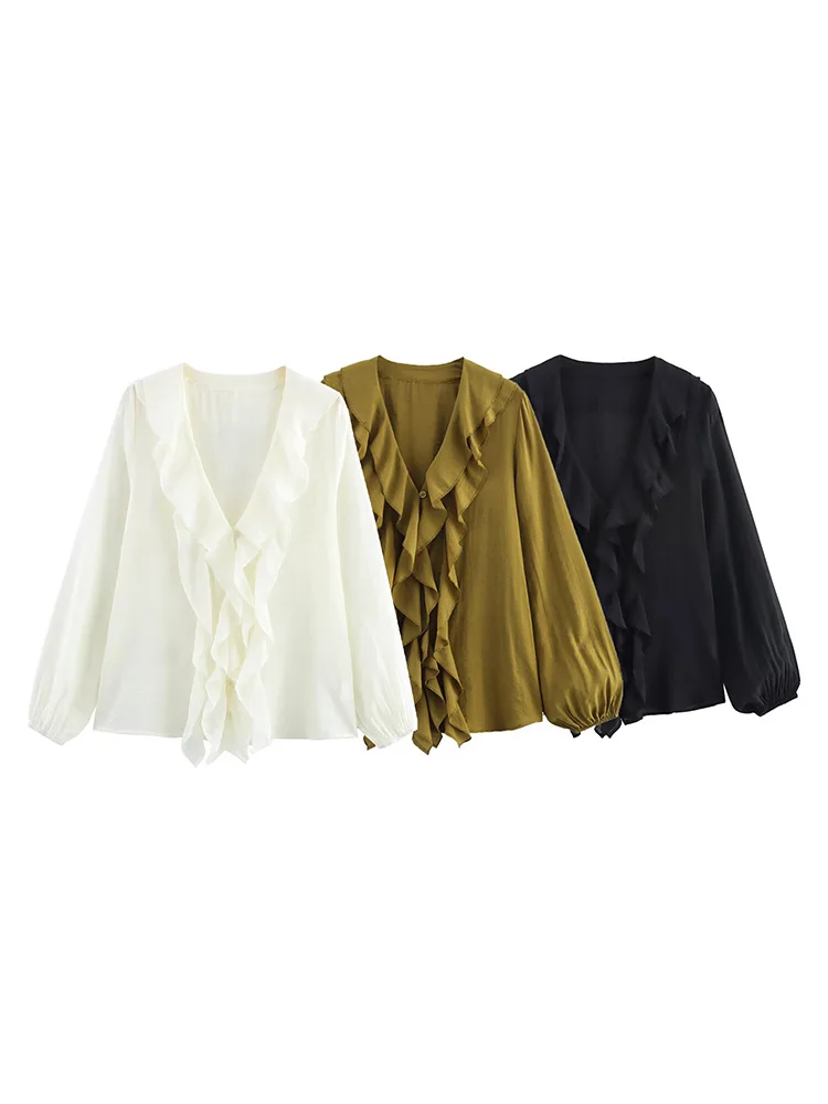 2025 New Women's Clothing European and American Style Loose Layered Decoration Puffy Long Sleeve V-Neck Shirt
2025 New Women's Clothing European and American Style Loose Layered Decoration Puffy Long Sleeve V-Neck Shirt