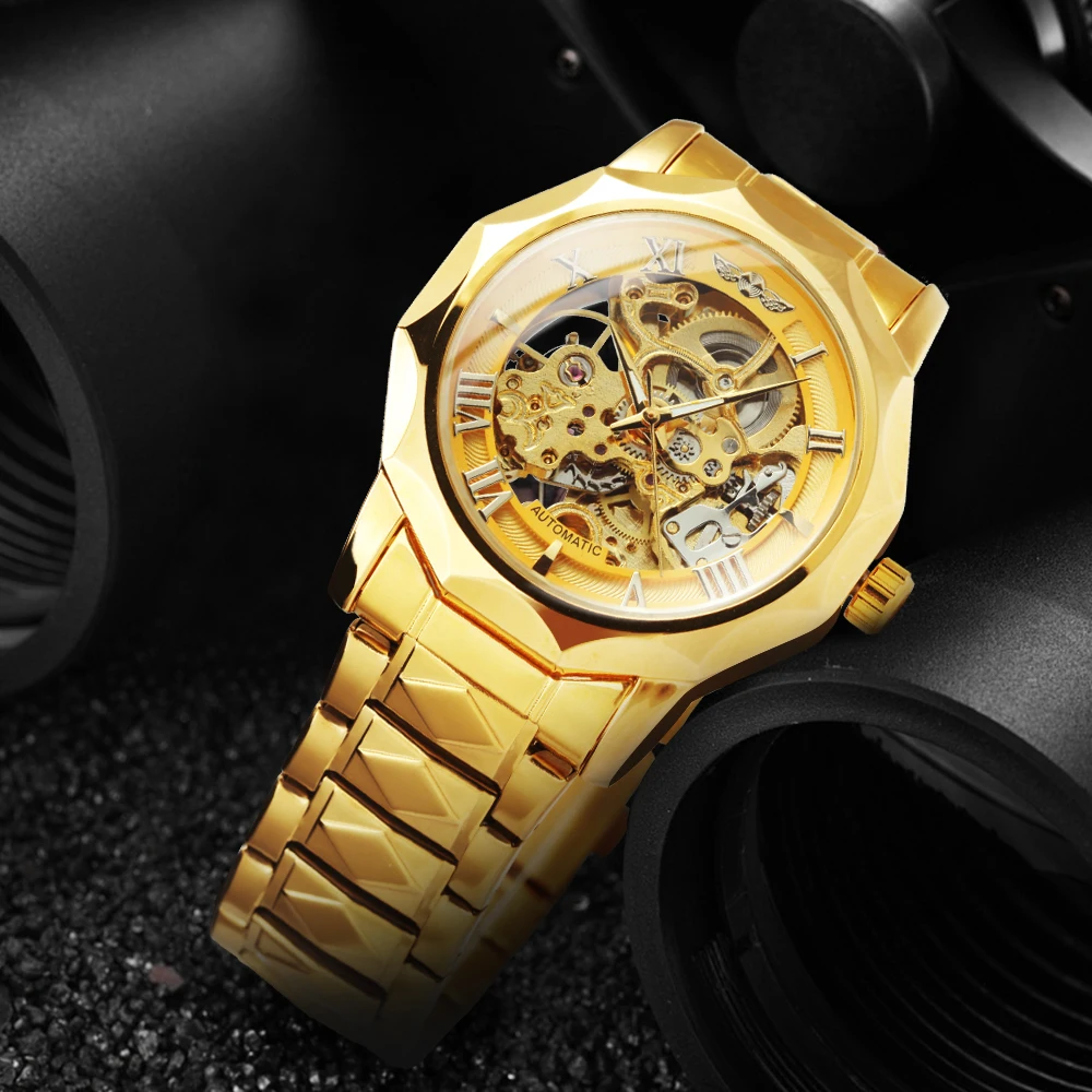 WINNER Luxury Irregular Skeleton Automatic Mechanical Watch for Men Luminous Hand Stainless Steel Strap Business Fashion Watches
WINNER Luxury Irregular Skeleton Automatic Mechanical Watch for Men Luminous Hand Stainless Steel Strap Business Fashion Watches