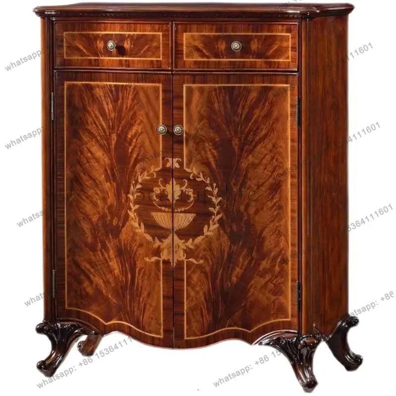 British neoclassical solid wood furniture parquet European-style villa entrance cabinet
British neoclassical solid wood furniture parquet European-style villa entrance cabinet