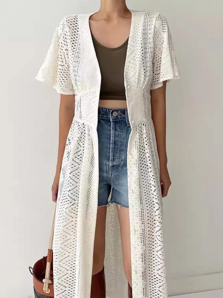 Summer New Style Lace Hollow Hook Short Sleeve Cardigan Slim Fit Long Sun Protection Shirt Dress Thin Open Cardigan
Summer New Style Lace Hollow Hook Short Sleeve Cardigan Slim Fit Long Sun Protection Shirt Dress Thin Open Cardigan