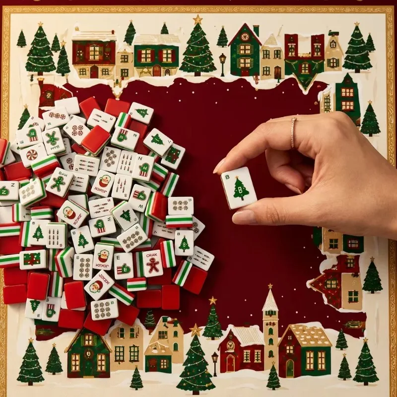 Round mahjong Christmas puzzle 30x23x13mm, acrylic 160 pieces, Santa Christmas tree holiday gift set
Round mahjong Christmas puzzle 30x23x13mm, acrylic 160 pieces, Santa Christmas tree holiday gift set