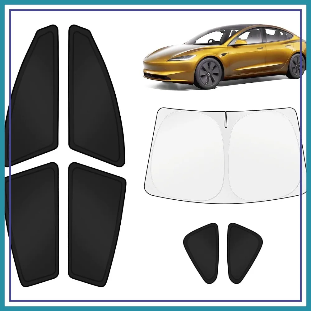 Car Window Shades for Tesla Model 3 2018-2026 Windshield Sun Shade Side Window Cover UV Block Privacy Accessories Camping Blackout Rear Back Full Set 7PCS
Car Window Shades for Tesla Model 3 2018-2026 Windshield Sun Shade Side Window Cover UV Block Privacy Accessories Camping Blackout Rear Back Full Set 7PCS