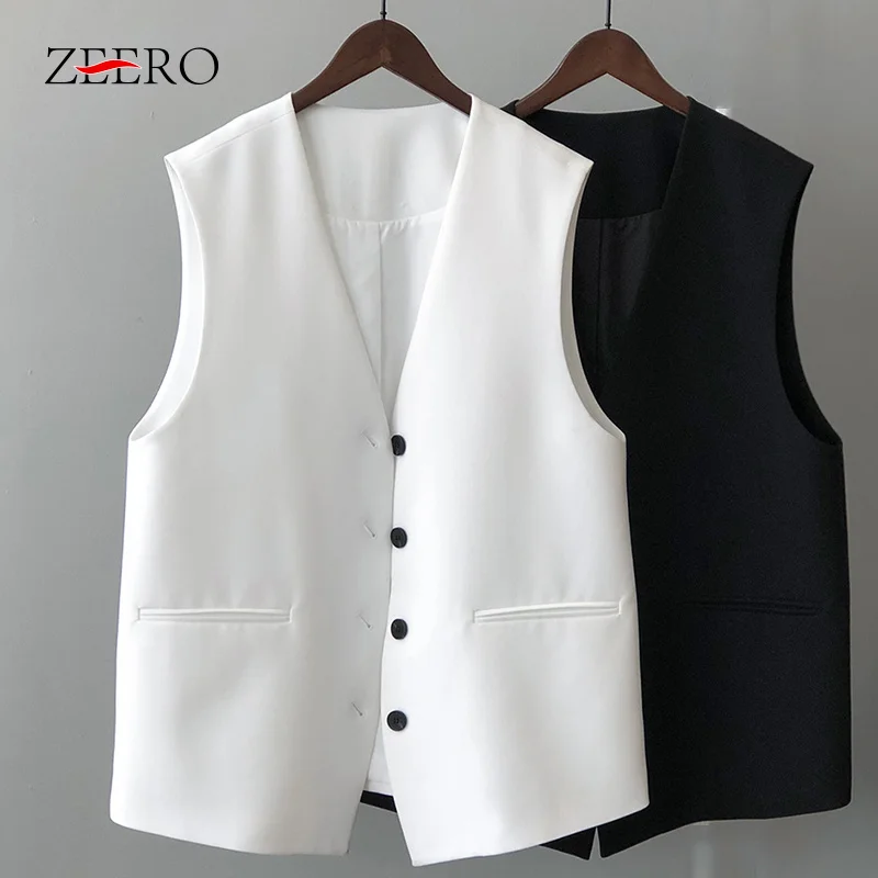 Spring Women V-Neck Pocket Vest Coat Tops Female Clothing Korean Single-breasted Pocket Irregular Casual Vintage Slim Midi Vests
Spring Women V-Neck Pocket Vest Coat Tops Female Clothing Korean Single-breasted Pocket Irregular Casual Vintage Slim Midi Vests