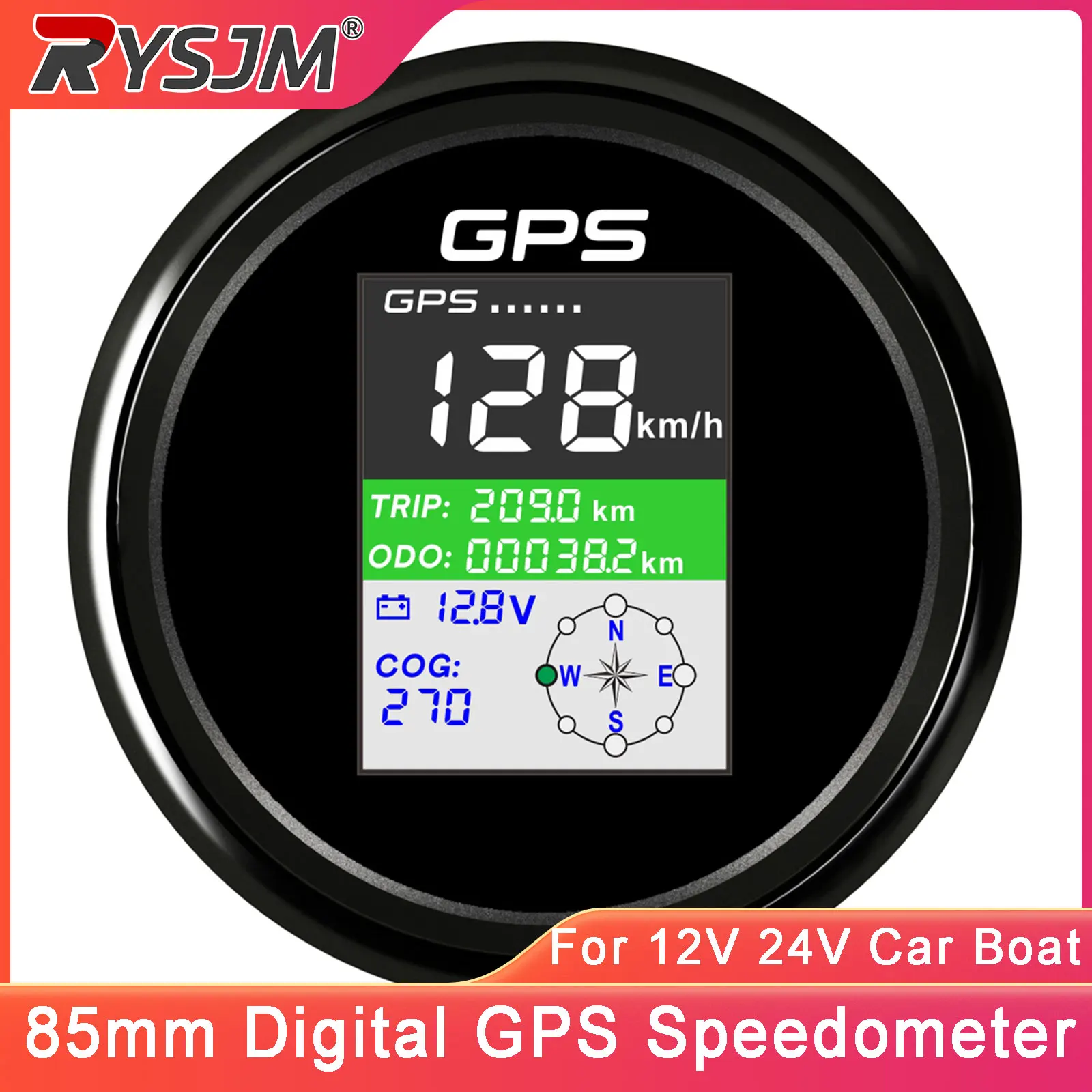 85mm TFT Screen Digital Speed Gauge KM/H MPH Knots GPS Speedometer Voltmeter Trip COG ODO GPS Antenna Meter For 12V 24V Car Boat
85mm TFT Screen Digital Speed Gauge KM/H MPH Knots GPS Speedometer Voltmeter Trip COG ODO GPS Antenna Meter For 12V 24V Car Boat