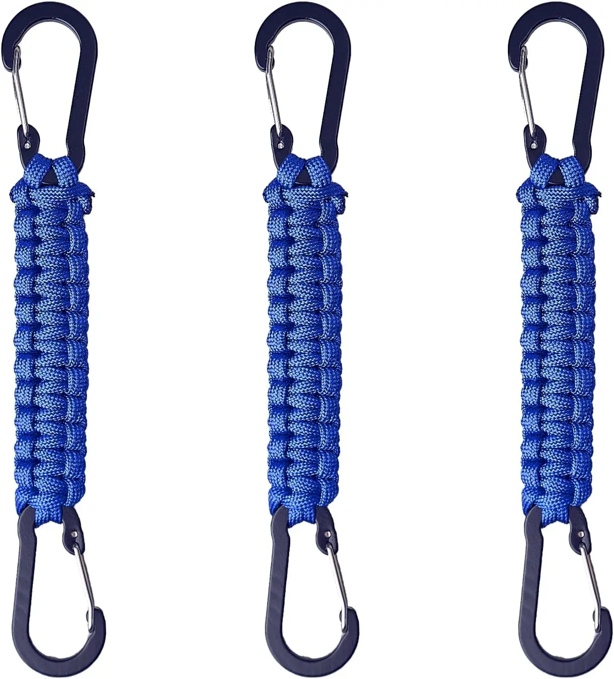 3-Pack Paracord Keychain Carabiner Clips - D Ring Lanyard Hanger for Water Bottle, Outdoor Hiking, Fishing, Camping, Key Organizer for Men
3-Pack Paracord Keychain Carabiner Clips - D Ring Lanyard Hanger for Water Bottle, Outdoor Hiking, Fishing, Camping, Key Organizer for Men