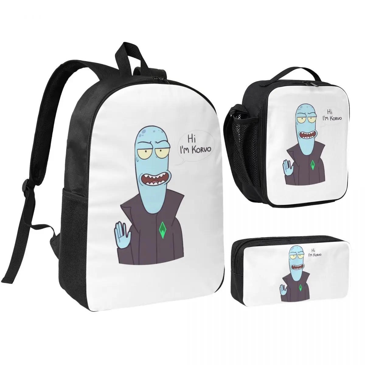 Cartoon Solar Opposites Funny Korvo Backpack Student BookBag School Bag Shoulder Bags 3ps Insulated Lunch Bag Pencil Case
Cartoon Solar Opposites Funny Korvo Backpack Student BookBag School Bag Shoulder Bags 3ps Insulated Lunch Bag Pencil Case
