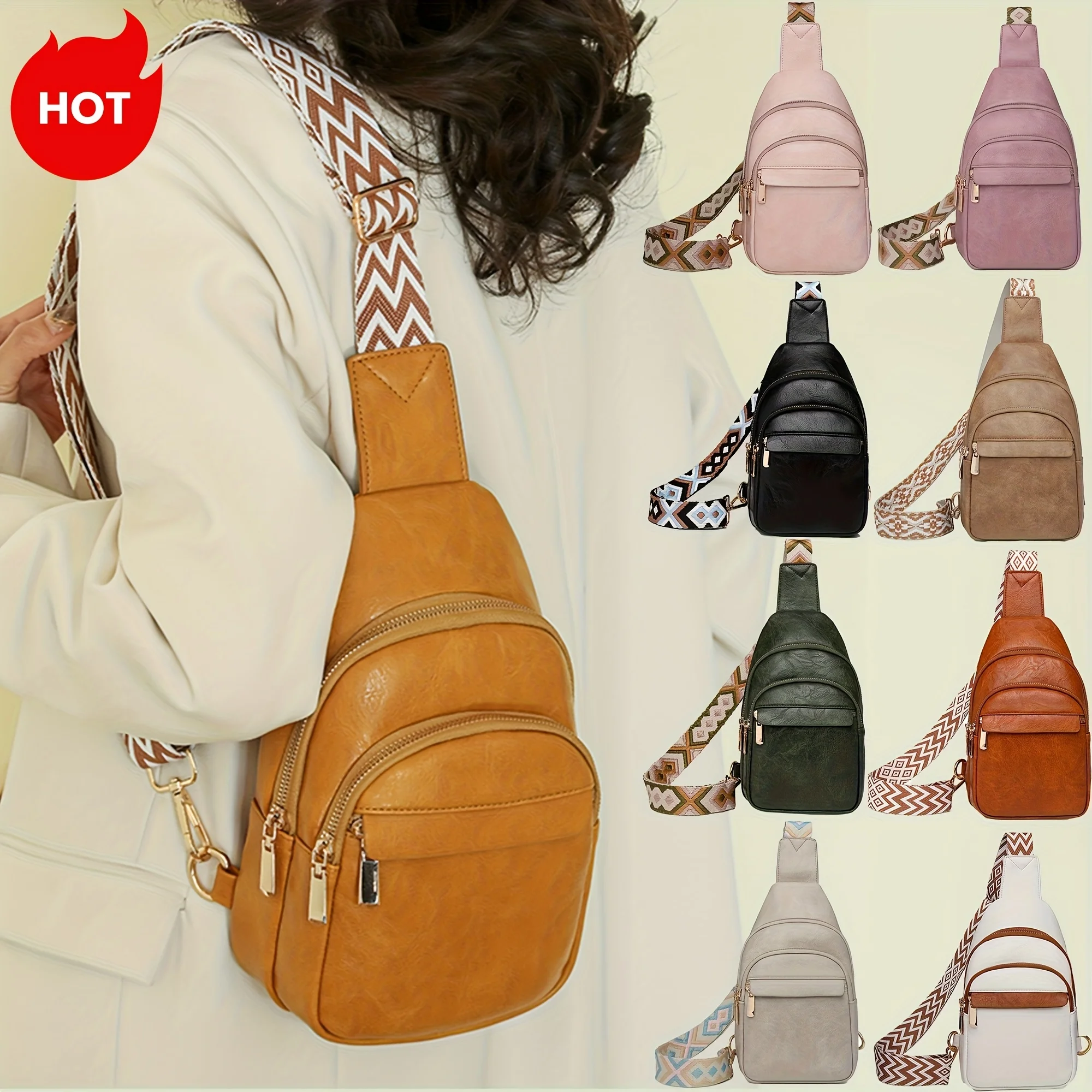 1pc Small Sling Bag for Women Men Crossbody Trendy Belt Bag Crossbody Shoulder Tote Blet Bags Backpack Belt Bag Travel Purse High-quality PU
1pc Small Sling Bag for Women Men Crossbody Trendy Belt Bag Crossbody Shoulder Tote Blet Bags Backpack Belt Bag Travel Purse High-quality PU