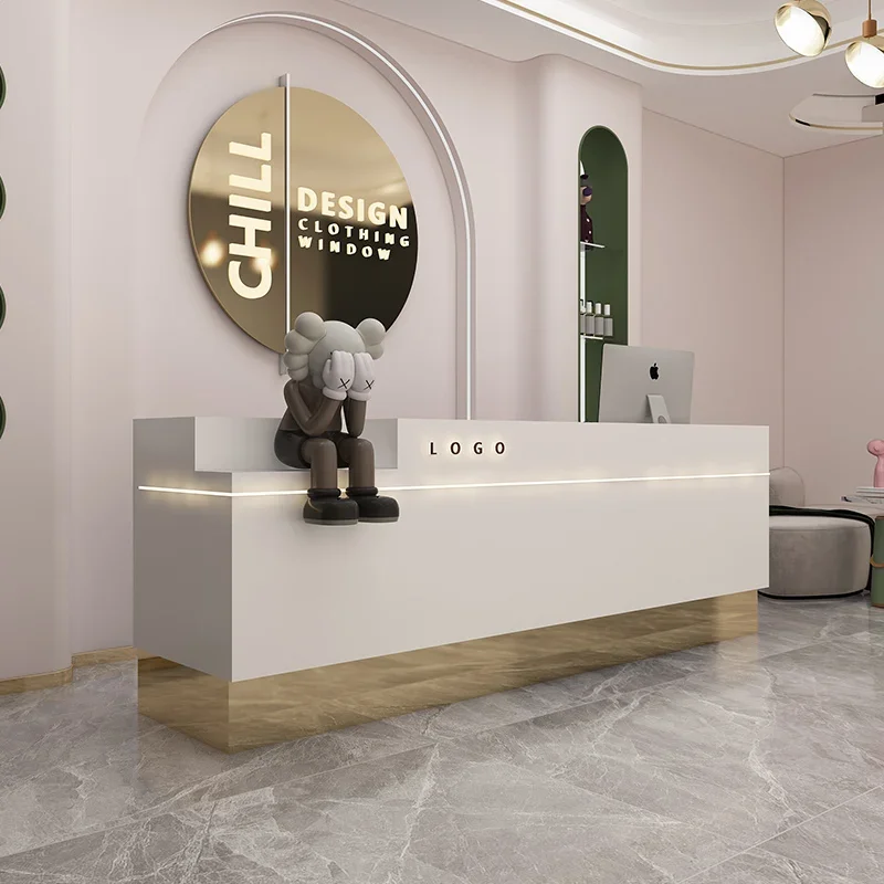 Counter Reception Desk Front Beauty Salon Hotel Check Out Cashier Table Reception Desk Stand Comptoir Caisse Luxury Furniture
Counter Reception Desk Front Beauty Salon Hotel Check Out Cashier Table Reception Desk Stand Comptoir Caisse Luxury Furniture