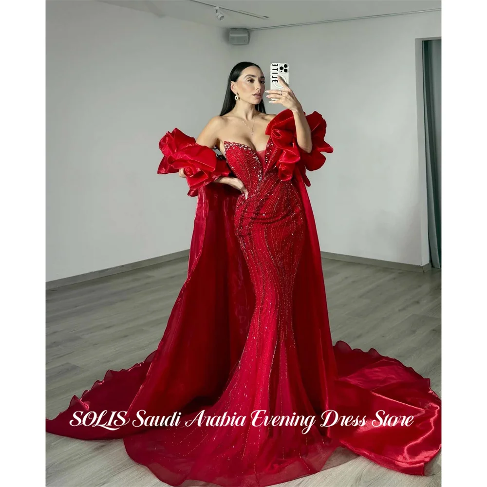 Вечерние платья SOLIS красного цвета с открытыми плечами, выпускные платья, платья-русалки для вечеринок со стразами, гала-платья для женщин, на заказ
Вечерние платья SOLIS красного цвета с открытыми плечами, выпускные платья, платья-русалки для вечеринок со стразами, гала-платья для женщин, на заказ