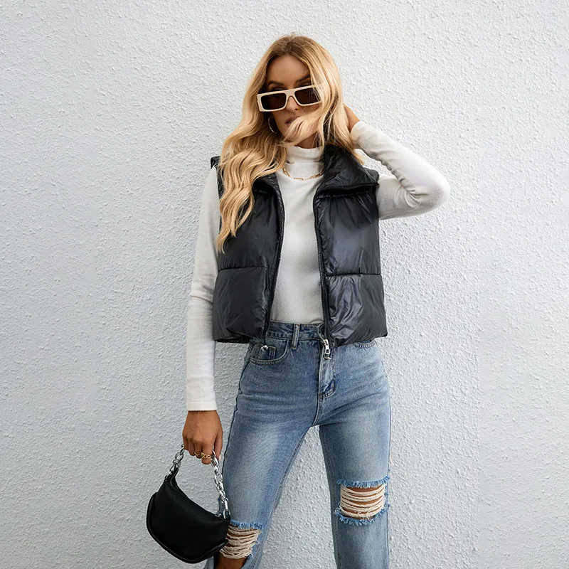 Y2k Autumn Winter Women's Short Cotton Down Vest Short Stand-Up Collar Warm Sleeveless Quilted Vest Outdoor Travel Jacket Tops
Y2k Autumn Winter Women's Short Cotton Down Vest Short Stand-Up Collar Warm Sleeveless Quilted Vest Outdoor Travel Jacket Tops