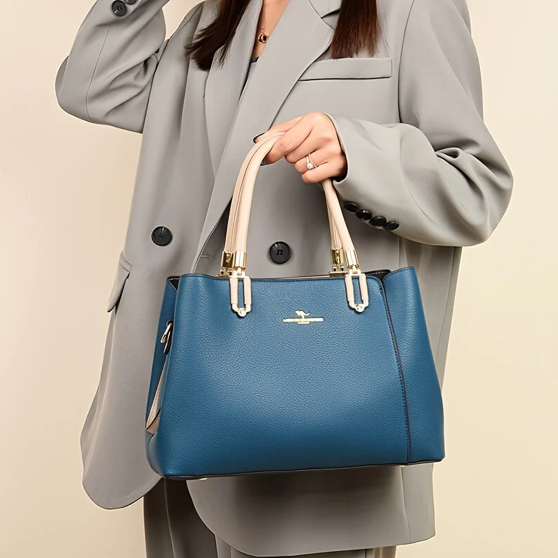 Elegant Women's Handbag with Detachable Adjustable Strap – Large Capacity Satchel, White & Brown Design
Elegant Women's Handbag with Detachable Adjustable Strap – Large Capacity Satchel, White & Brown Design