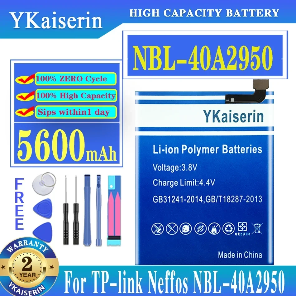 YKaiserin 5600mAh Replacement Battery NBL-40A2950 For TP-link Neffos C9s TP7061C TP7061A/C9 MAX C9MAX TP7062A Batteria
YKaiserin 5600mAh Replacement Battery NBL-40A2950 For TP-link Neffos C9s TP7061C TP7061A/C9 MAX C9MAX TP7062A Batteria