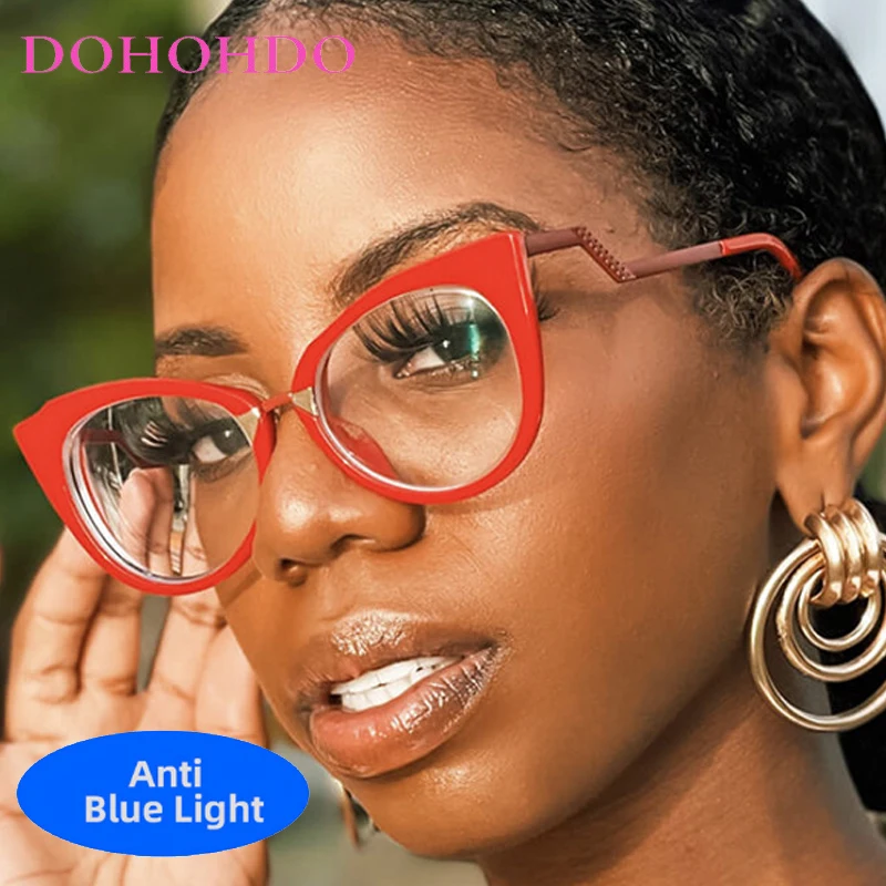 Personality Fashion Cat Eye TR90 Anti-Blue Light Glasses Women Men Computer For Reading Work Luxury Design Metal Optical Eyewear
Personality Fashion Cat Eye TR90 Anti-Blue Light Glasses Women Men Computer For Reading Work Luxury Design Metal Optical Eyewear