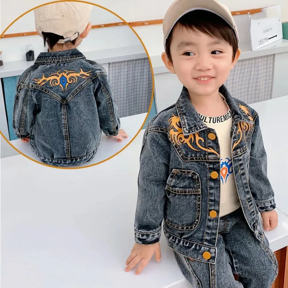 Boys' Spring and Autumn Set Stylish New Children's Clothing Jacket+T-shirt+Jeans 3-Piece Set
Boys' Spring and Autumn Set Stylish New Children's Clothing Jacket+T-shirt+Jeans 3-Piece Set