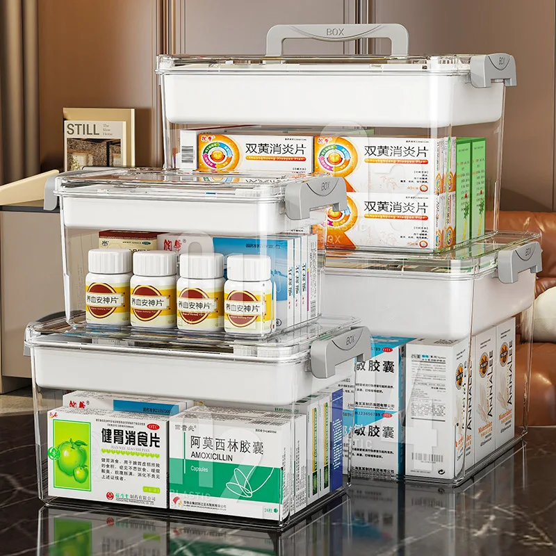 Household Medicine Cabinet Multi-layer Organizer Transparent Portable Cosmetics Storage Box
Household Medicine Cabinet Multi-layer Organizer Transparent Portable Cosmetics Storage Box