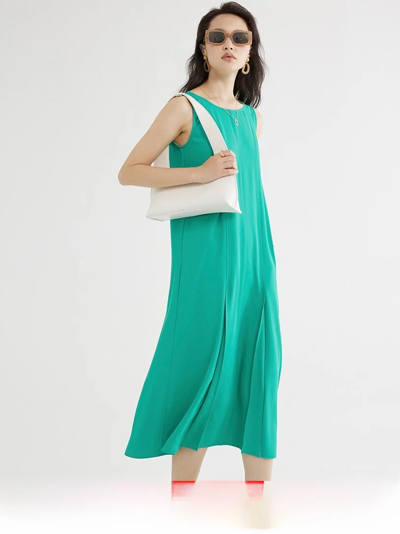 Summer Style A-Line Long Dress XUS Breathable Cool Lightweight Skirt Commute Simple Folded Loose Waist Polyester Zipper
Summer Style A-Line Long Dress XUS Breathable Cool Lightweight Skirt Commute Simple Folded Loose Waist Polyester Zipper