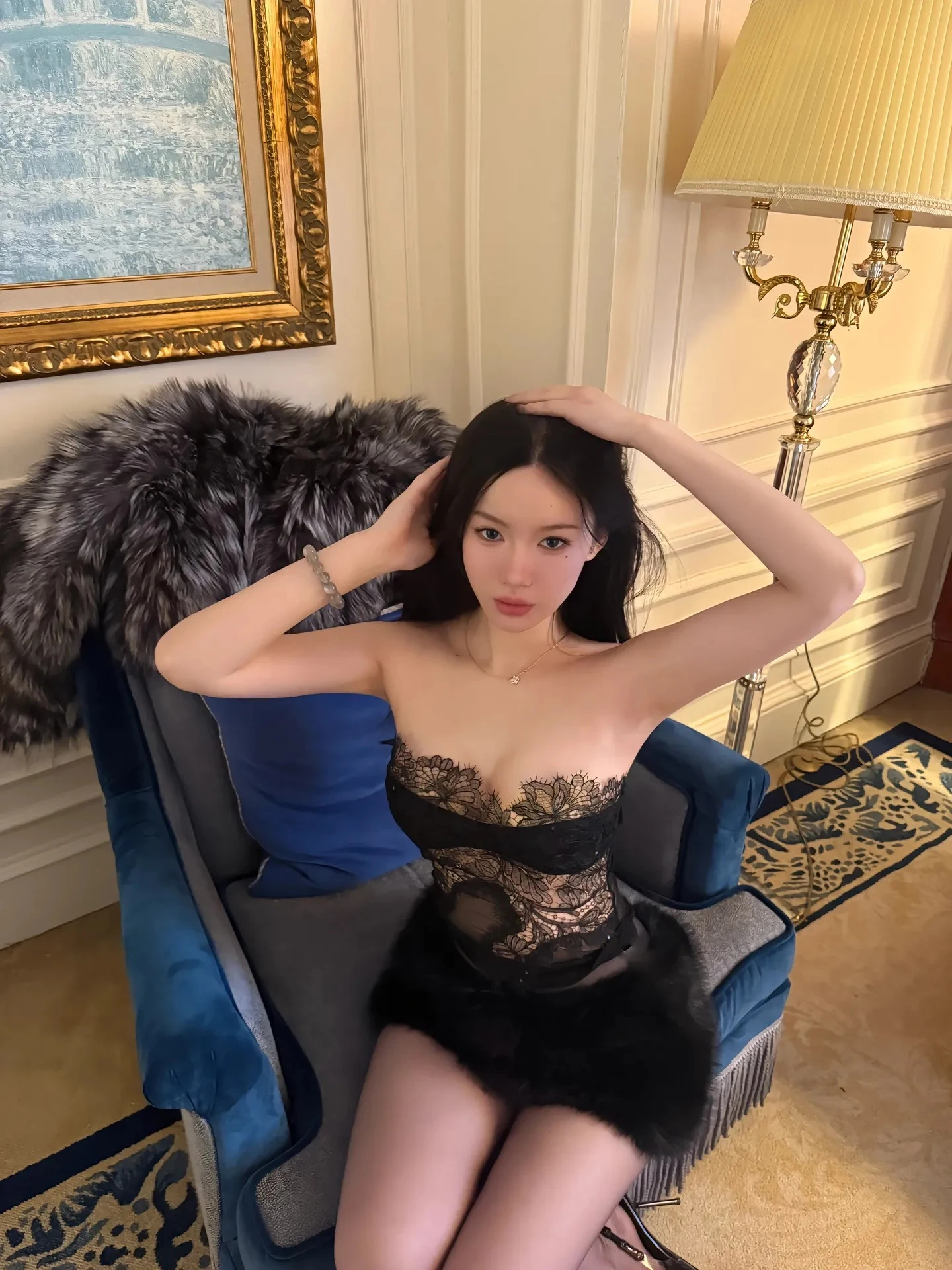 Keni plus Size Lace Crop Top And Skirt Set Sexy Flattering Design Korean Style High Waist A-Line Skirt for Plump Women
Keni plus Size Lace Crop Top And Skirt Set Sexy Flattering Design Korean Style High Waist A-Line Skirt for Plump Women