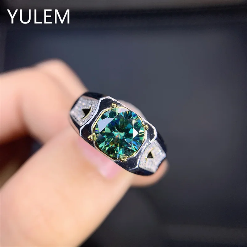 YULEM 2ct 8mm*8mm VVS Grade Green Moissanite Ring for Daily Wear 100% Real 925 Silver MAN Jewelry Fashion Gemstone Silver Ring
YULEM 2ct 8mm*8mm VVS Grade Green Moissanite Ring for Daily Wear 100% Real 925 Silver MAN Jewelry Fashion Gemstone Silver Ring