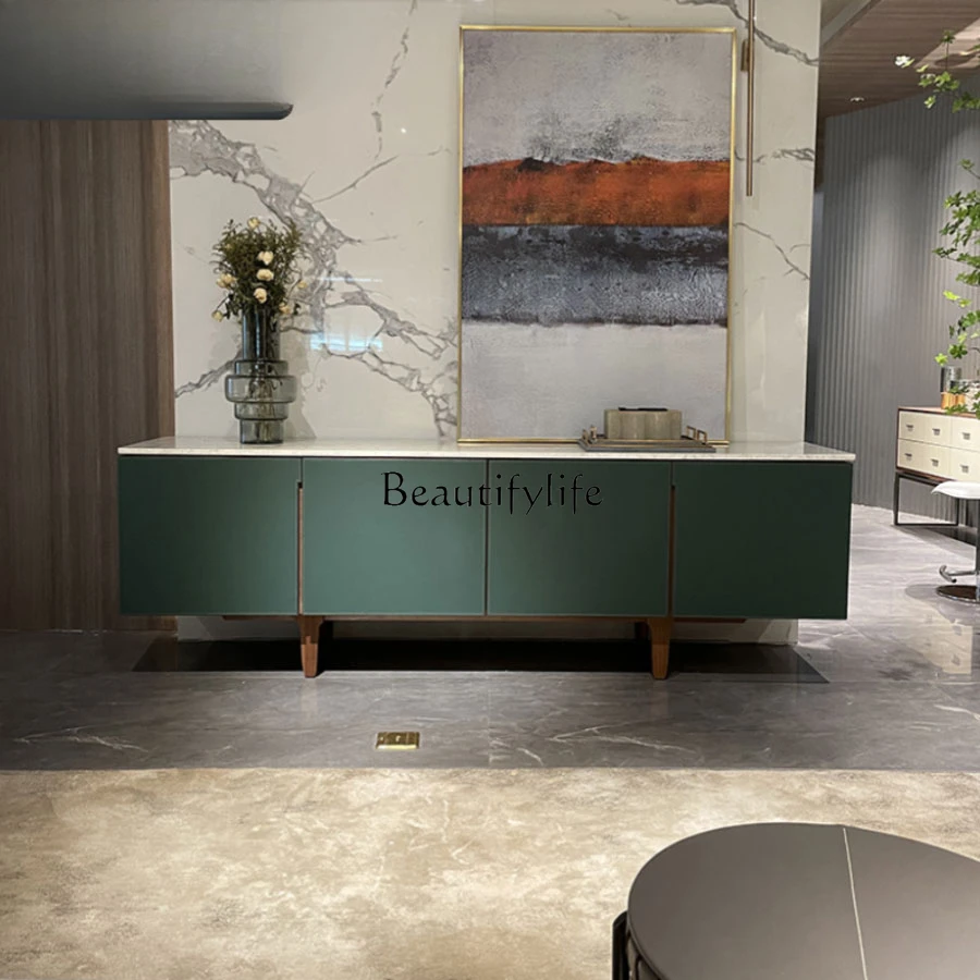 Italian minimalist large apartment modern simple saddle leather floor cabinet solid wood rock slab locker
Italian minimalist large apartment modern simple saddle leather floor cabinet solid wood rock slab locker