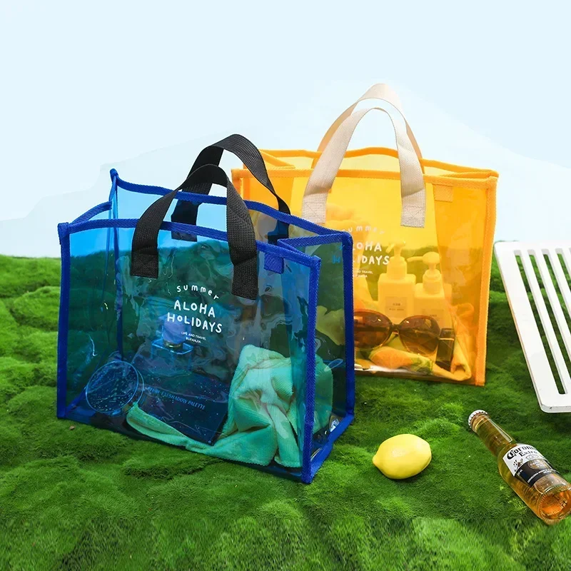 Transparent Pvc Handheld Swimming Bag, Portable Clothing Storage Bag, Fashionable Waterproof Beach Bag, Travel Tote
Transparent Pvc Handheld Swimming Bag, Portable Clothing Storage Bag, Fashionable Waterproof Beach Bag, Travel Tote
