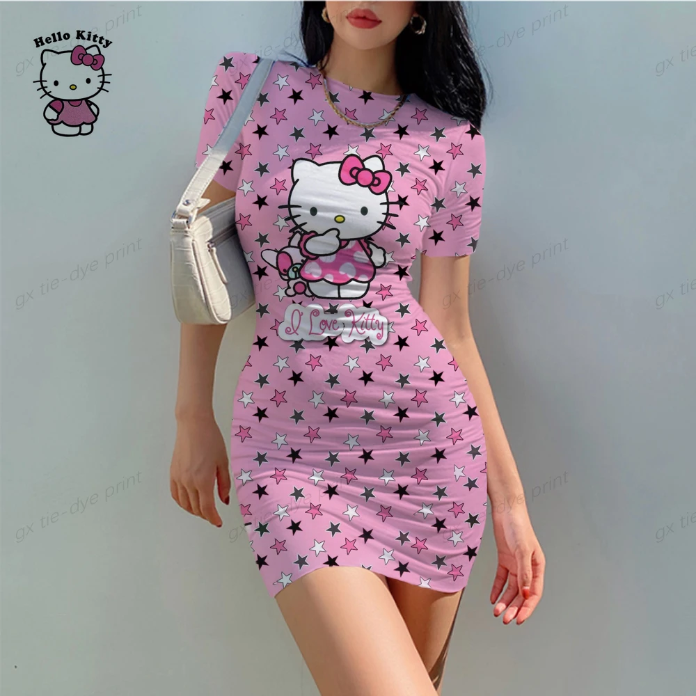 Женское офисное облегающее платье-карандаш Hello Kitty Y2K, летнее обтягивающее платье с коротким рукавом, милые платья
Женское офисное облегающее платье-карандаш Hello Kitty Y2K, летнее обтягивающее платье с коротким рукавом, милые платья