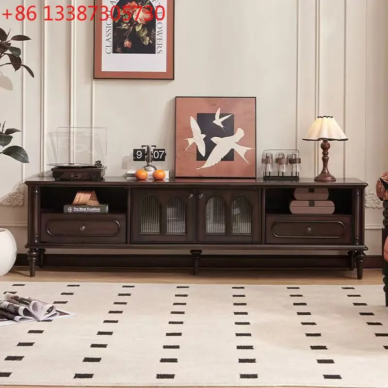 French retro solid wood TV cabinet, high-end sense floor cabinet, medium and ancient home use
French retro solid wood TV cabinet, high-end sense floor cabinet, medium and ancient home use
