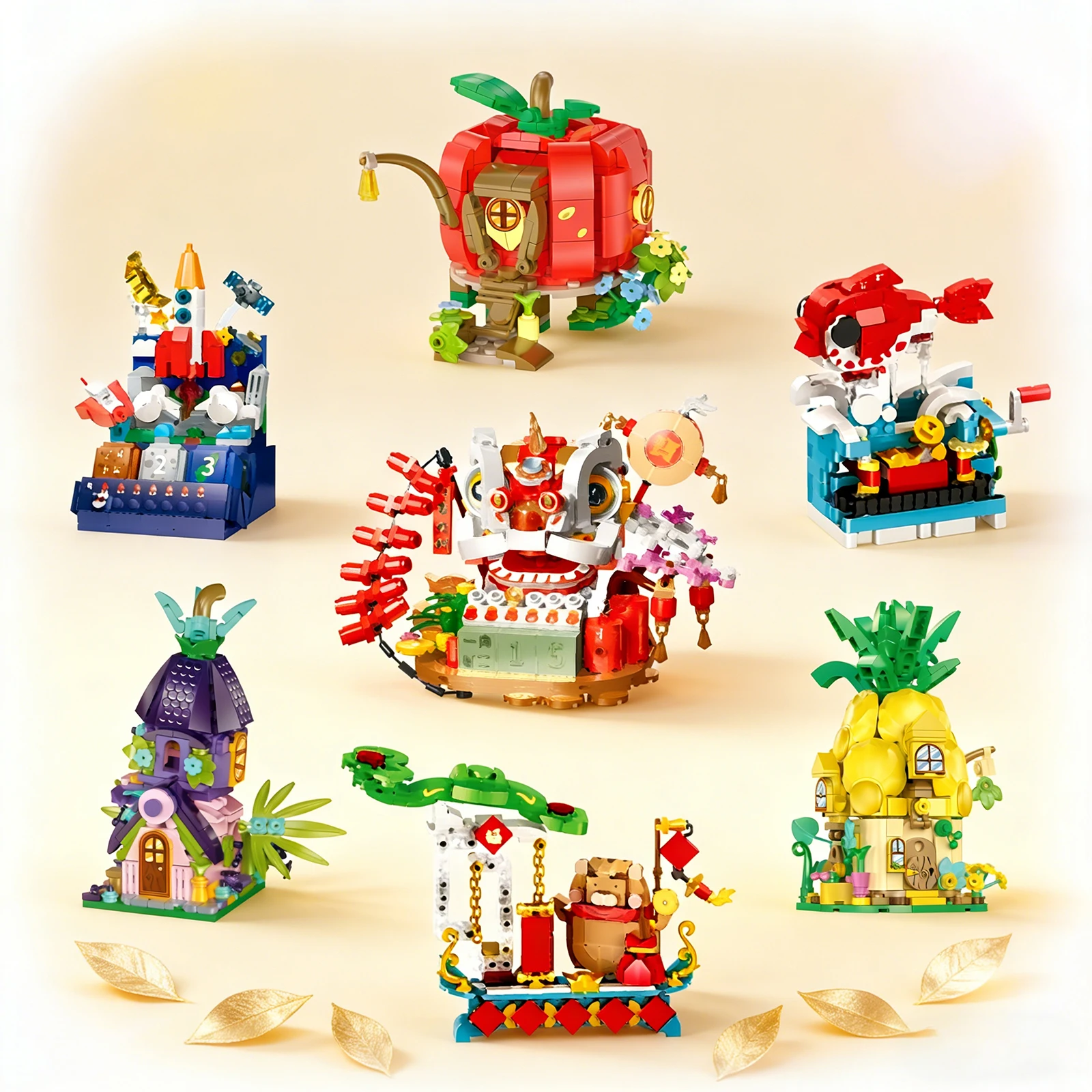 Moc Building Blocks Model DIY Fruit Animals Rocket Like Apple Fish Lion Kit Children's Desktop Decoration Toys Gift For Kids
Moc Building Blocks Model DIY Fruit Animals Rocket Like Apple Fish Lion Kit Children's Desktop Decoration Toys Gift For Kids