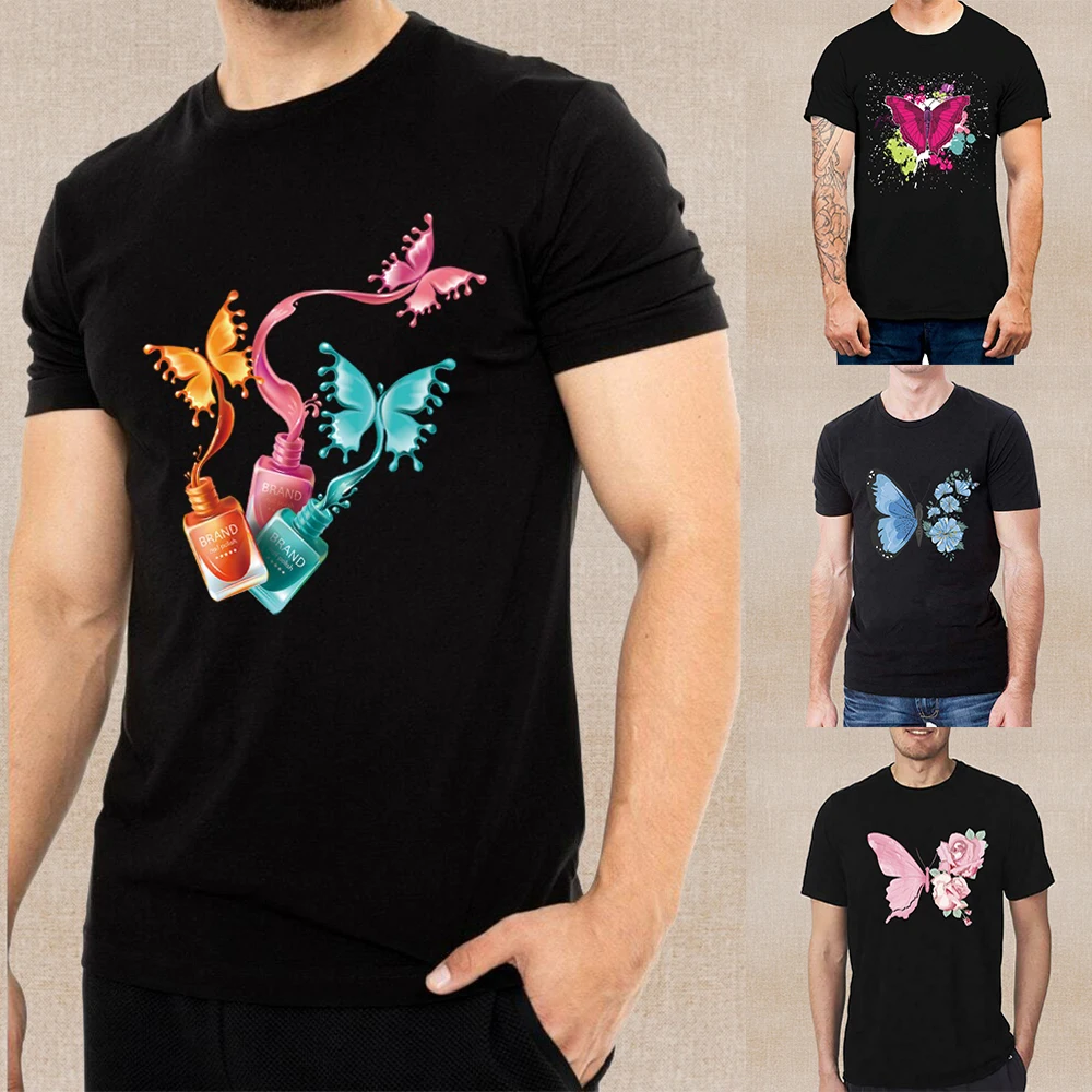 Fashion Summer T-shirt Men's 2024 New Butterfly Printing Short Sleeve Breathable O-neck Pullover Casual Street Style Hip Hop Top 
Fashion Summer T-shirt Men's 2024 New Butterfly Printing Short Sleeve Breathable O-neck Pullover Casual Street Style Hip Hop Top