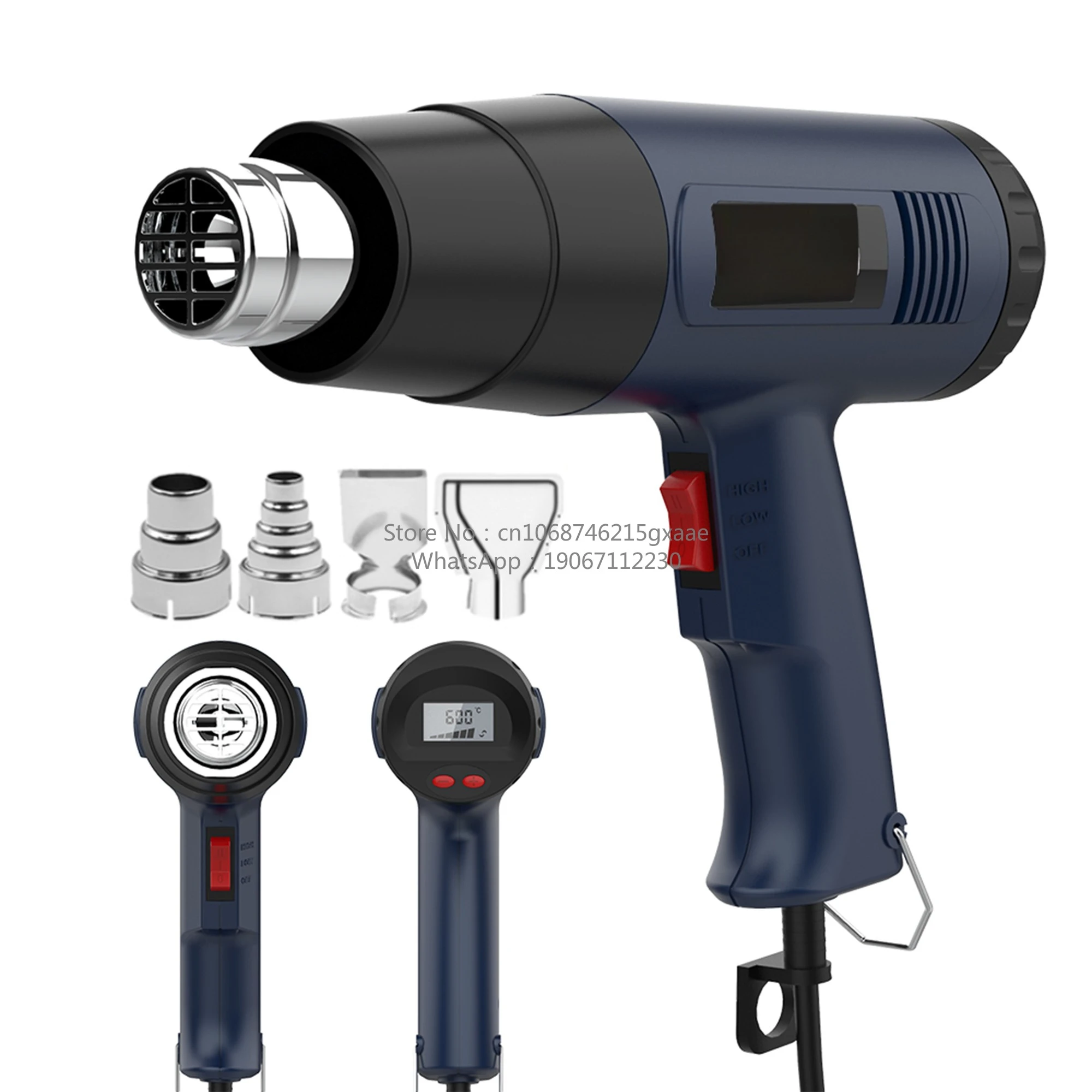 Industrial Digital Hot Air Electric Heat Thermoregulator Shrink Wrapping Thermal Blower Dryer Heater Nozzle for 220V
Industrial Digital Hot Air Electric Heat Thermoregulator Shrink Wrapping Thermal Blower Dryer Heater Nozzle for 220V