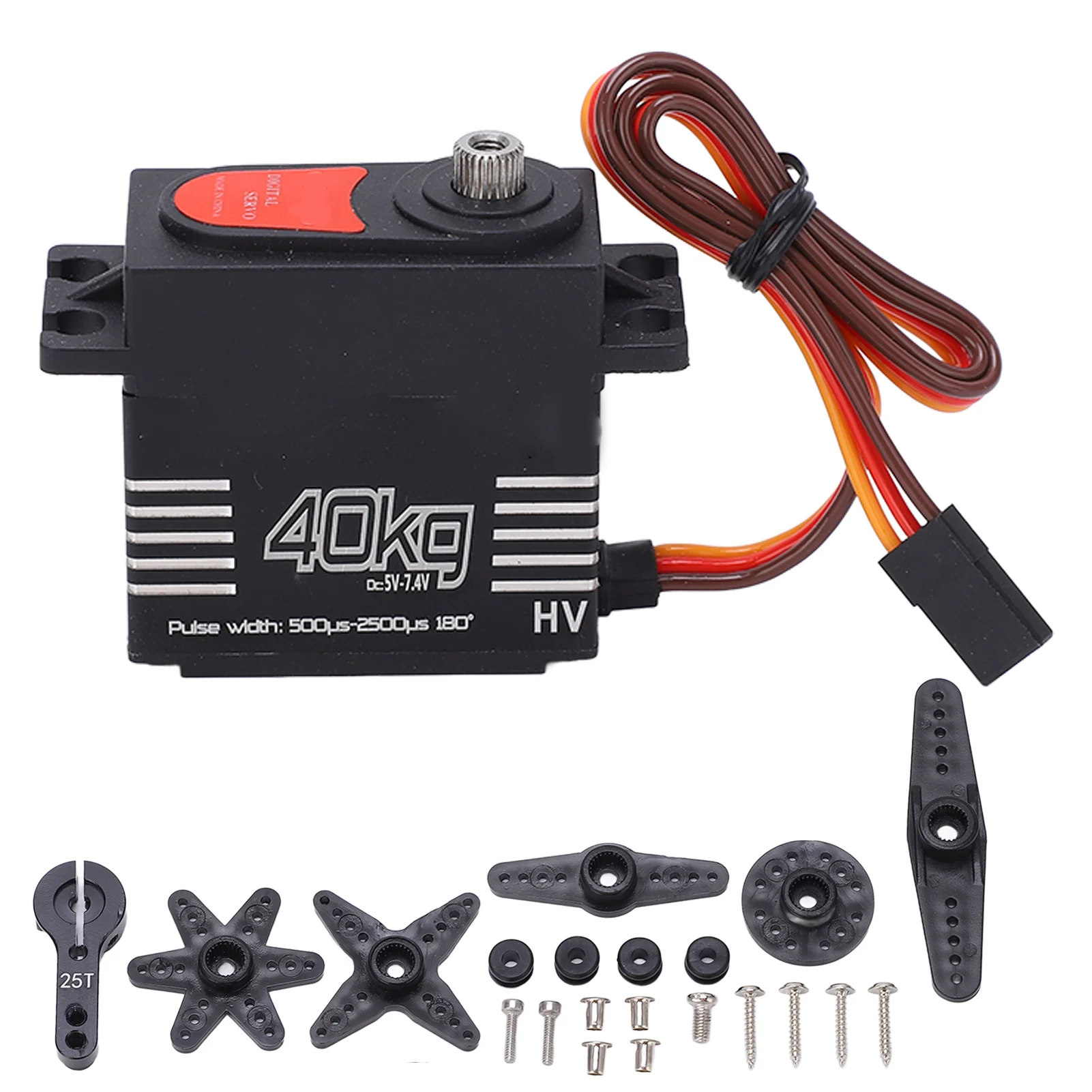 QY3240MG 40KG Digital Motor Servo High Torque Metal Gear Digital Servo for 1/8 1/10 RC Car
QY3240MG 40KG Digital Motor Servo High Torque Metal Gear Digital Servo for 1/8 1/10 RC Car
