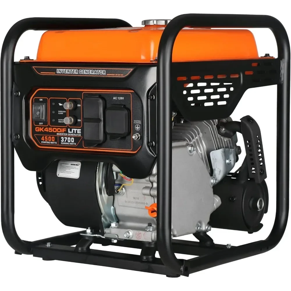 4500 Watt Open Frame Inverter Generator 30 Amp Pure Sine Wave Noise Reduced 50% 55lbs EPA complied Gas Powered
4500 Watt Open Frame Inverter Generator 30 Amp Pure Sine Wave Noise Reduced 50% 55lbs EPA complied Gas Powered