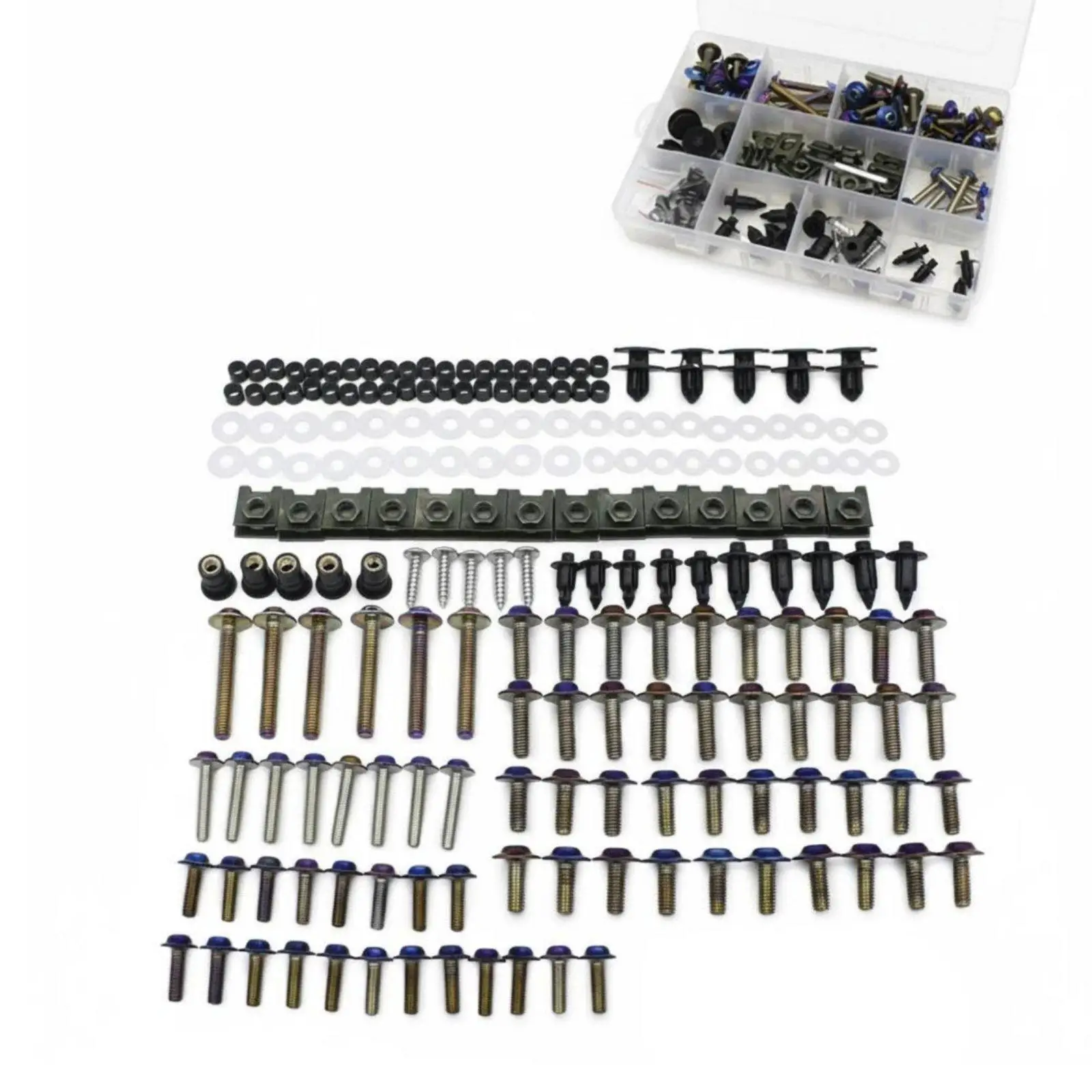 Motorcycle Fairing Screw Complete Color Bolt Body Panel Kit Rust Resistant Fastener Set for Universal Bikes
Motorcycle Fairing Screw Complete Color Bolt Body Panel Kit Rust Resistant Fastener Set for Universal Bikes