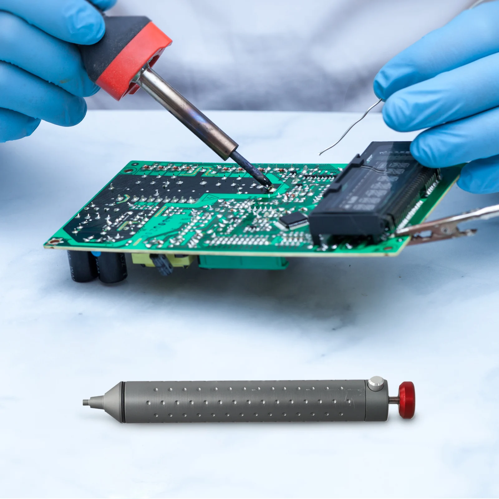 Easy Clean Solder Sucker Anti-static Tool Effective Solder Removal Aluminum Desoldering Pump Lightweight And Portable
Easy Clean Solder Sucker Anti-static Tool Effective Solder Removal Aluminum Desoldering Pump Lightweight And Portable
