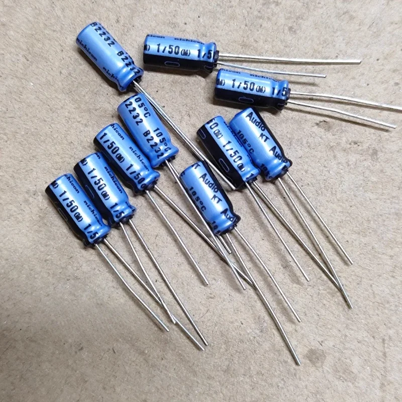 10Pcs Nichicon Audio KT Series 50V1UF 5X11mm Audiophile Audio Aluminum Electrolytic Capacitors
10Pcs Nichicon Audio KT Series 50V1UF 5X11mm Audiophile Audio Aluminum Electrolytic Capacitors
