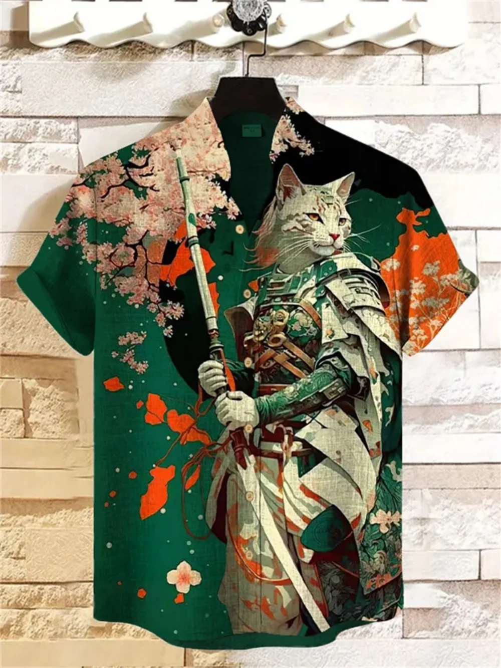 Мужская японская рубашка в стиле ретро с принтом кота и коротким рукавом, модная повседневная дышащая льняная уличная одежда с воротником-стойкой
Мужская японская рубашка в стиле ретро с принтом кота и коротким рукавом, модная повседневная дышащая льняная уличная одежда с воротником-стойкой