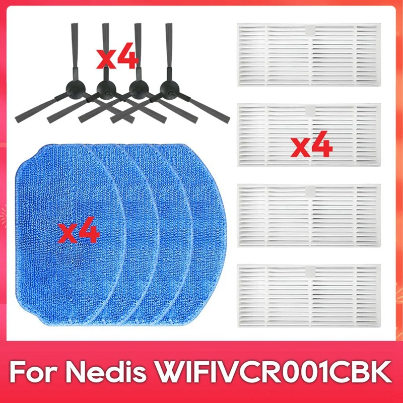 ABKJ-For Nedis WIFIVCR001CBK Side Brush Filter Mop Robot Vacuum Cleaner Accessory Spare Parts
ABKJ-For Nedis WIFIVCR001CBK Side Brush Filter Mop Robot Vacuum Cleaner Accessory Spare Parts