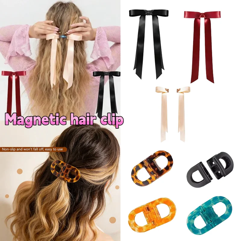 New Magnetic Hair Clips Stylish Bow-Tie Hair Accessories for Women Perfect Holiday Gifts for Wives, Daughters, and Mothers
New Magnetic Hair Clips Stylish Bow-Tie Hair Accessories for Women Perfect Holiday Gifts for Wives, Daughters, and Mothers