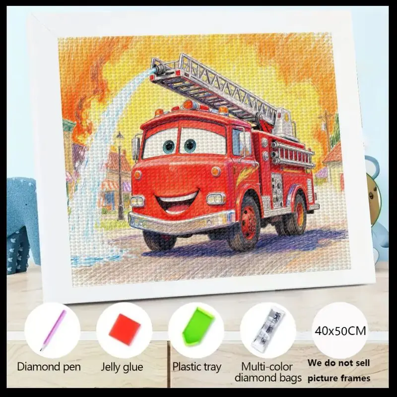 1PC Children's 5D Full Drill Diamond Painting Kit, Cute Cartoon Happy Fire Truck Firefighter Emergency Vehicle DIY Craft Art Set
1PC Children's 5D Full Drill Diamond Painting Kit, Cute Cartoon Happy Fire Truck Firefighter Emergency Vehicle DIY Craft Art Set