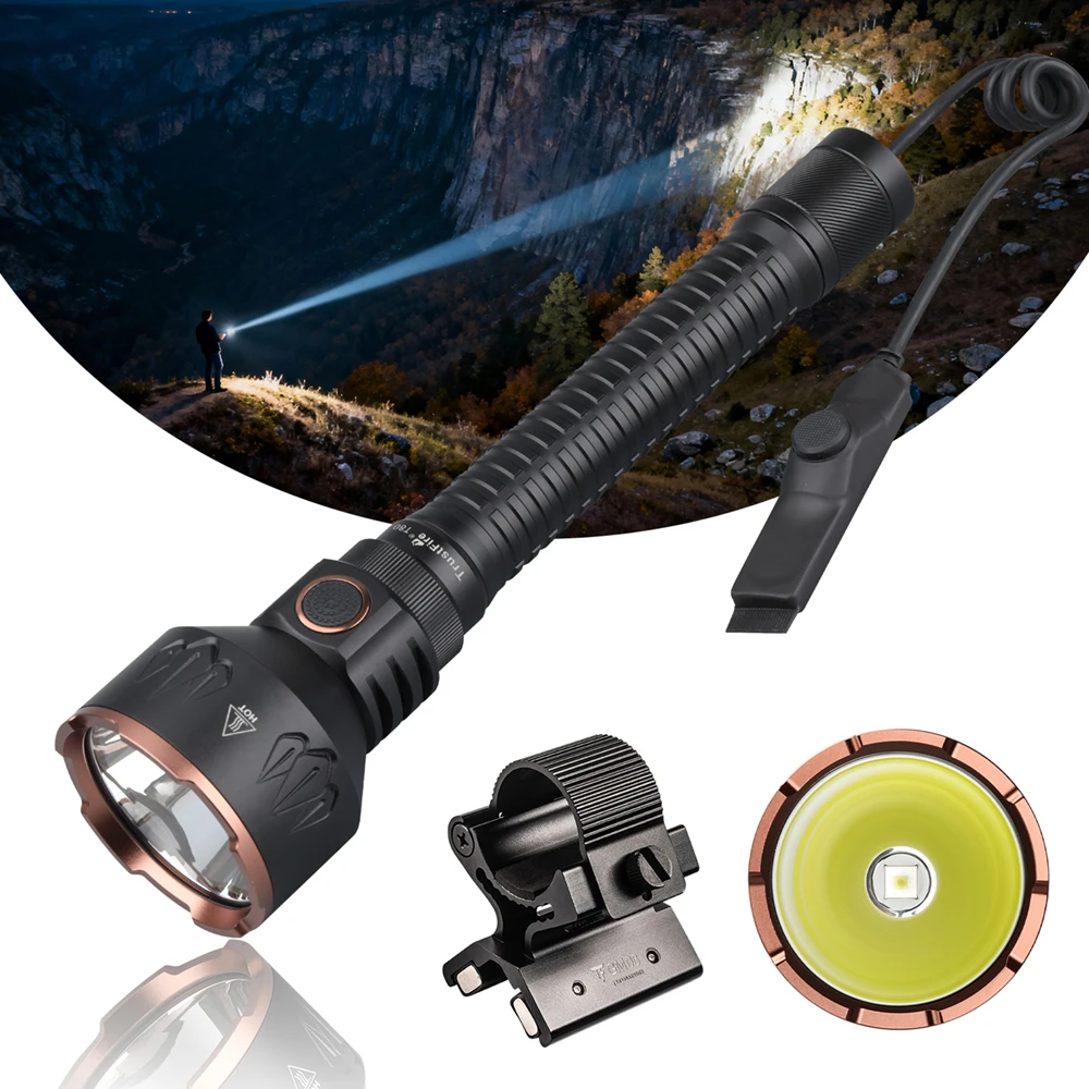 Trustfire T80 3800LM Powerful LED Flashlight High power Led lantern 1050M Long Range 21700 USB C Rechargeable Torch For Hunting
Trustfire T80 3800LM Powerful LED Flashlight High power Led lantern 1050M Long Range 21700 USB C Rechargeable Torch For Hunting