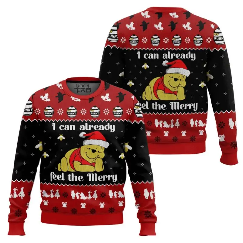 I Can Already Feel The Merry Winnie the Pooh Ugly Christmas Sweater Funny Holiday Party Pullover Warm Cozy Sweater Xmas Gift
I Can Already Feel The Merry Winnie the Pooh Ugly Christmas Sweater Funny Holiday Party Pullover Warm Cozy Sweater Xmas Gift
