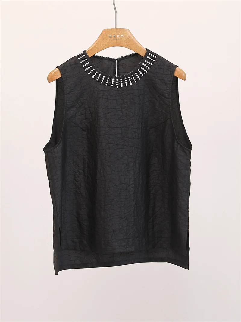 Женская майка-топ из шелка с тяжелой вышивкой, круглым вырезом, из смешанной ткани, с узором под кожу черепахи, модель S5038
Женская майка-топ из шелка с тяжелой вышивкой, круглым вырезом, из смешанной ткани, с узором под кожу черепахи, модель S5038