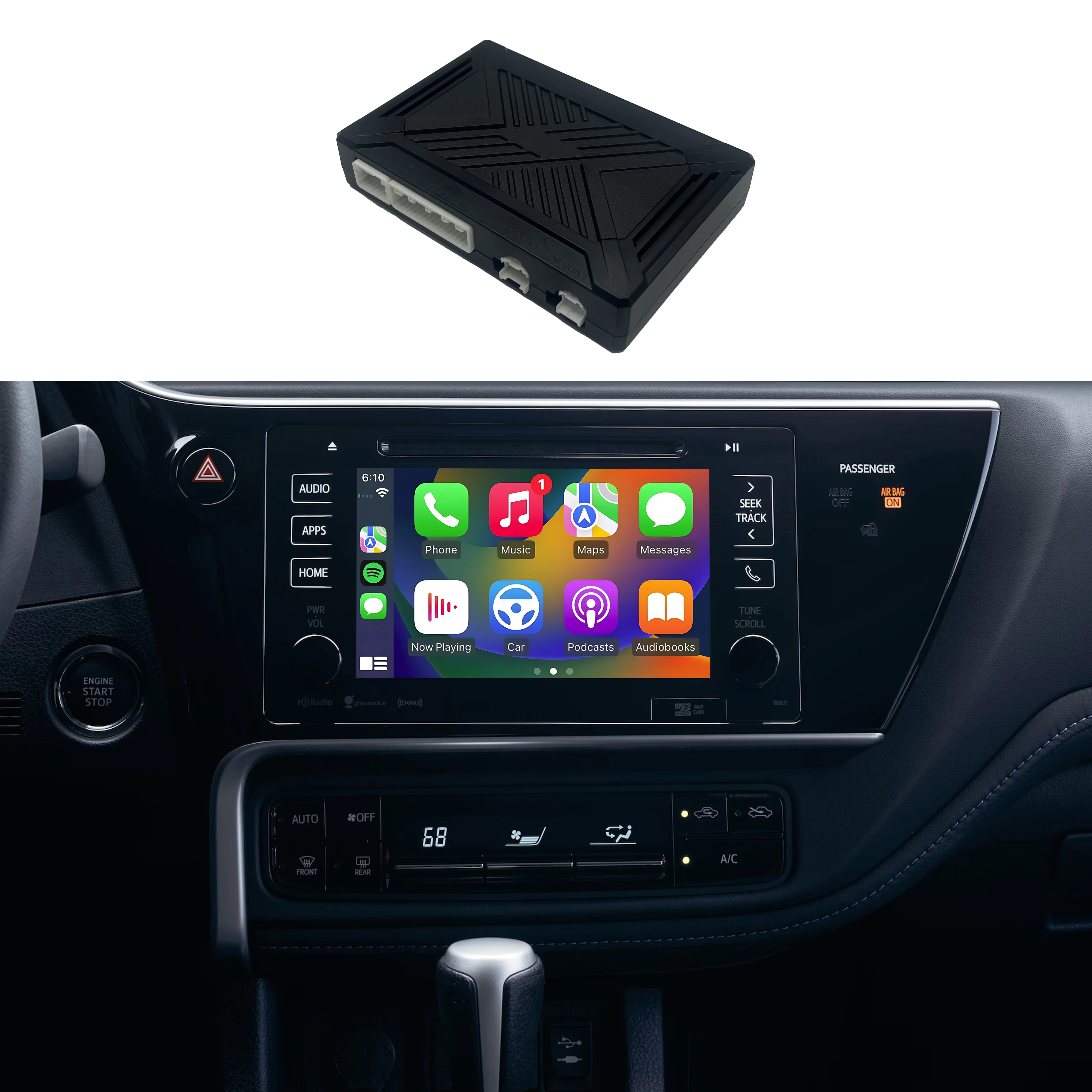 Wireless CarPlay&Android auto for TOYOTA COROLLA 2017-2019 Retrofit Kit Support Factory Bluetooth Audio,Micphone
Wireless CarPlay&Android auto for TOYOTA COROLLA 2017-2019 Retrofit Kit Support Factory Bluetooth Audio,Micphone
