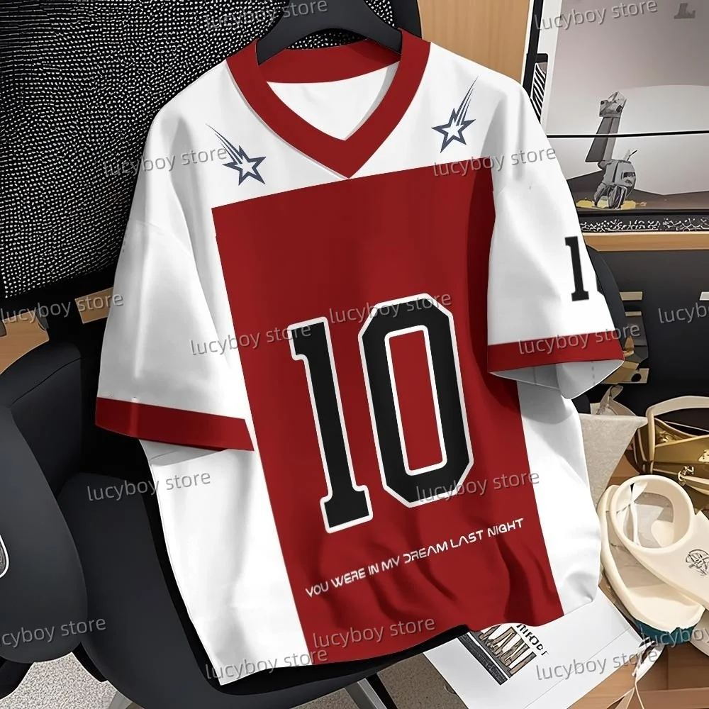2025 Summer Mens Number 10 Print T-Shirt Man Short Sleeve Sportwear Jersey T-Shirt Vintage Oversize Striped Tees Men Clothes
2025 Summer Mens Number 10 Print T-Shirt Man Short Sleeve Sportwear Jersey T-Shirt Vintage Oversize Striped Tees Men Clothes